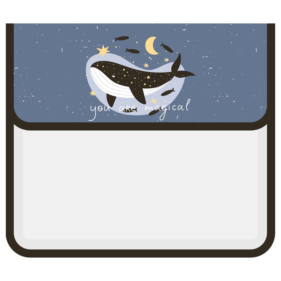 Папка для тетрадей 1 отделение, ArtSpace "The Magic Whale", А5, пластик, на липучке