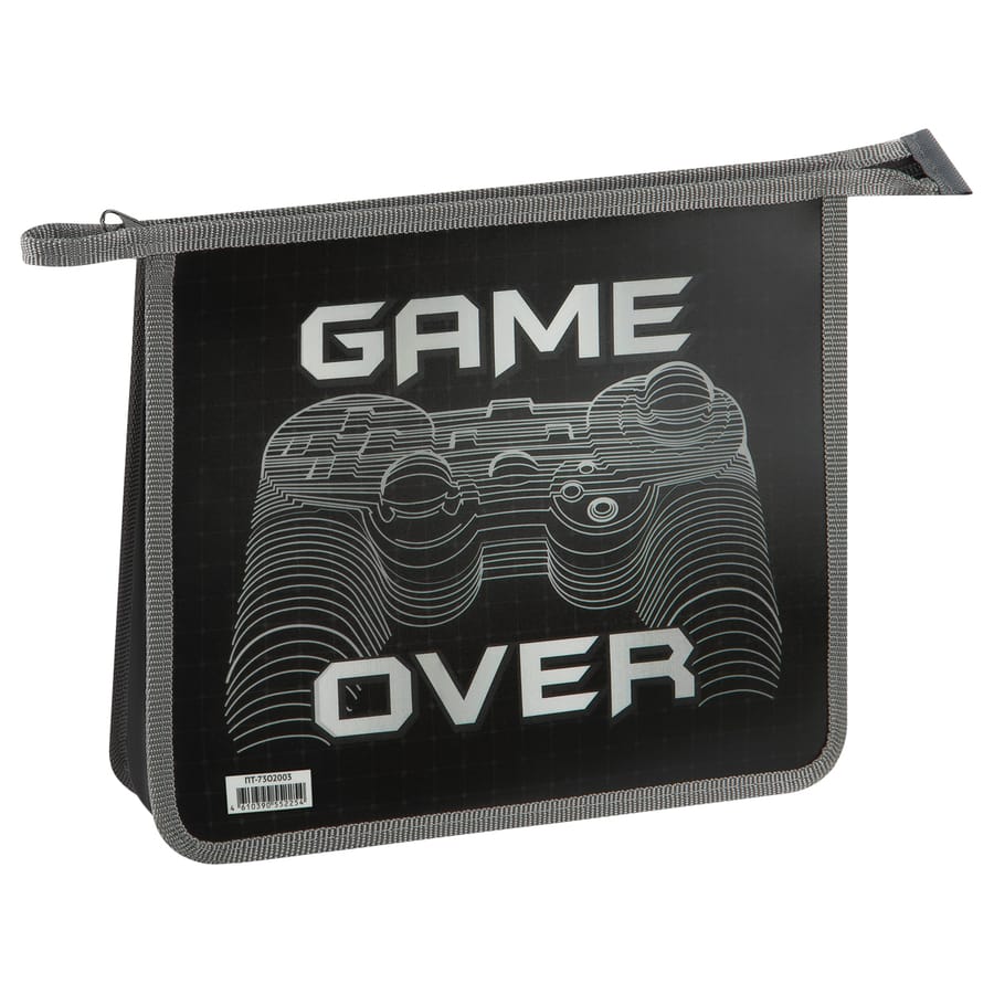 Папка для тетрадей 2 отделения, ArtSpace "Game Over", А5, пластик, на молнии