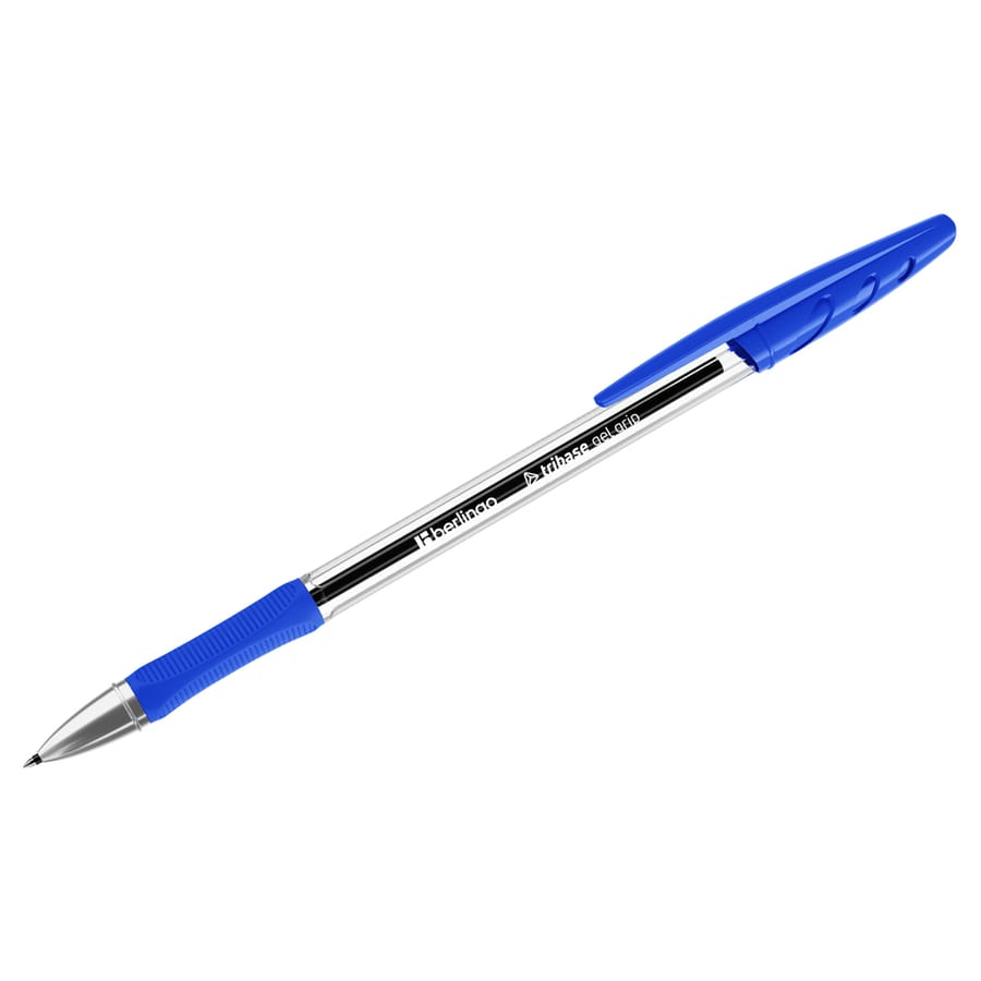 Ручка гелевая Berlingo "Tribase Gel grip" синяя, 0,5мм, грип, CGp_05023
