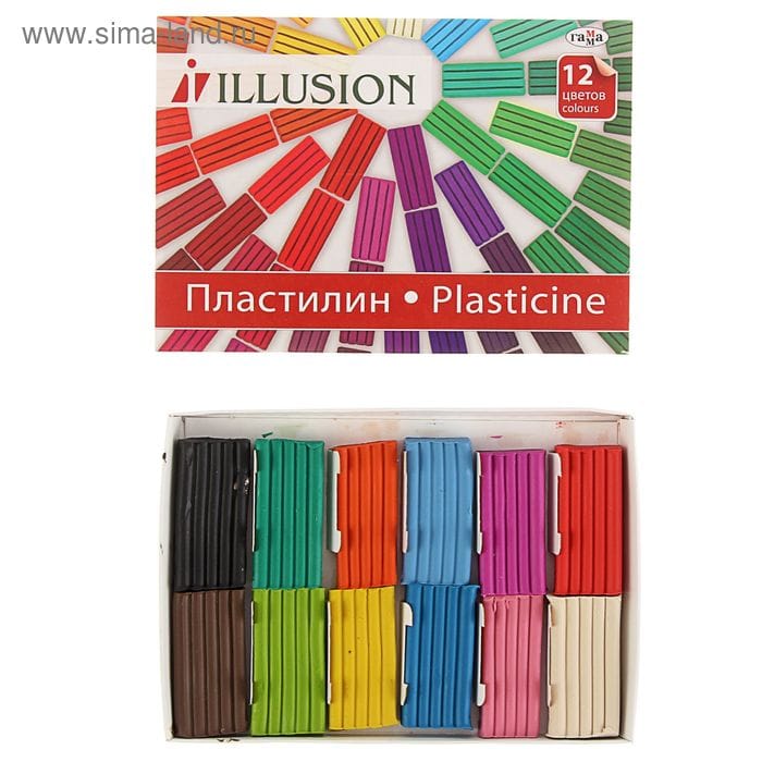 Пластилин ILLUSION 12цв/168гр арт.280003