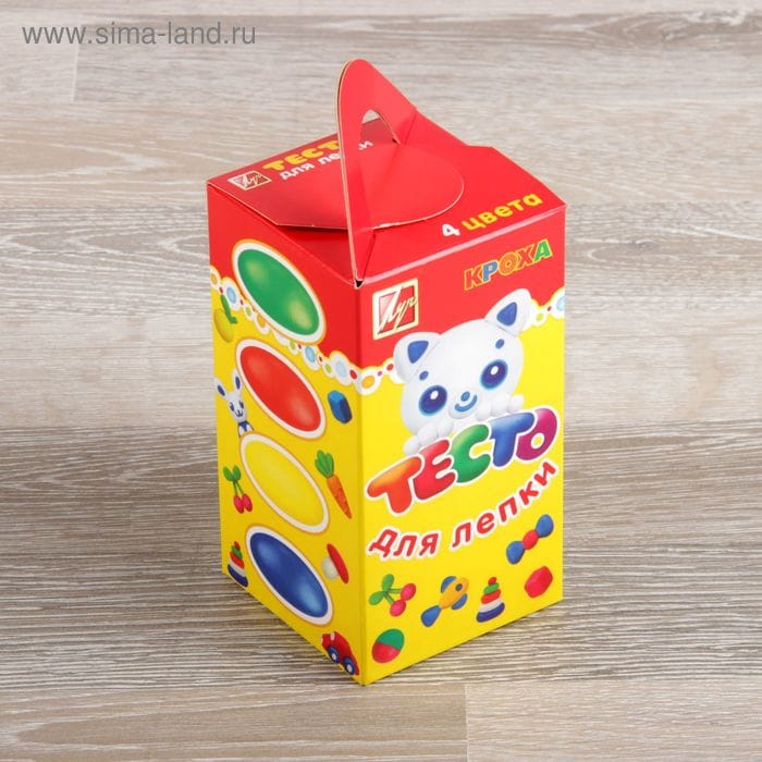 Тесто для лепки Луч 4цв/280гр Кроха