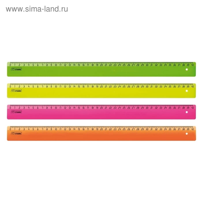 Линейка 40см ассорт ЛН510