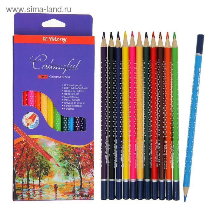 Карандаши цв "Colour-3"12цв/трехгран YL830052-12