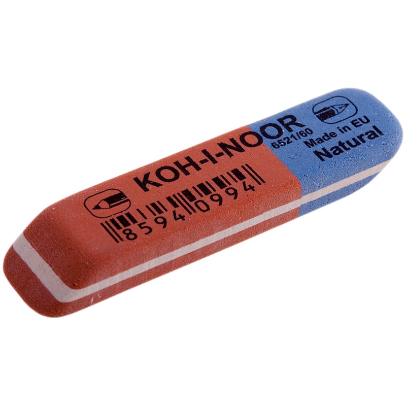 Ластик K-I-N каучук Blue Star 6521/56-60 52*14*8мм красно-синий 823979