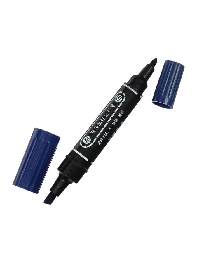 Маркер перманентный двусторонний 3.0мм/0.5мм синий Calligrata 1150 1280350