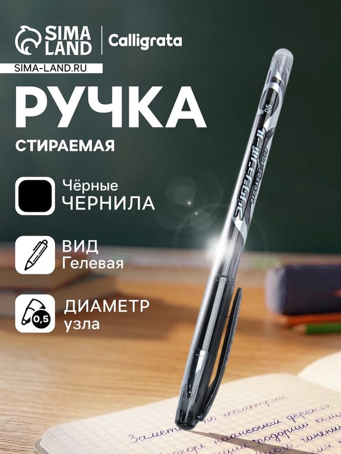 Ручка гел ПИШИ СТИРАЙ 0,5мм черн 2679768