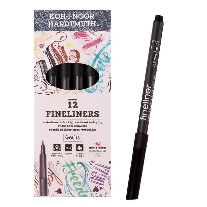 Ручка капиллярная 0,3мм Koh-i-Noor FINELINER 7021, черный 6915864 7770212401