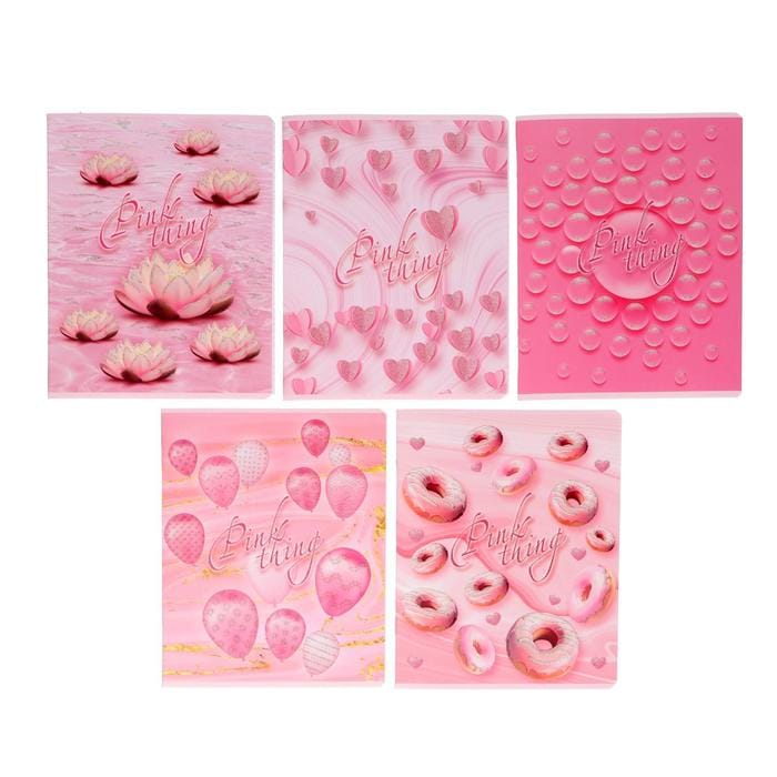Тетр 48л скр А5 кл 10878/5-EAC мат лам выб УФ с глит Pink