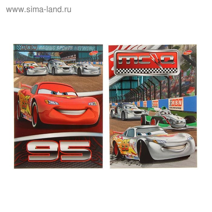 Блокнот 40л Клей 120*170 D3412/2-EAC твин УФ Cars