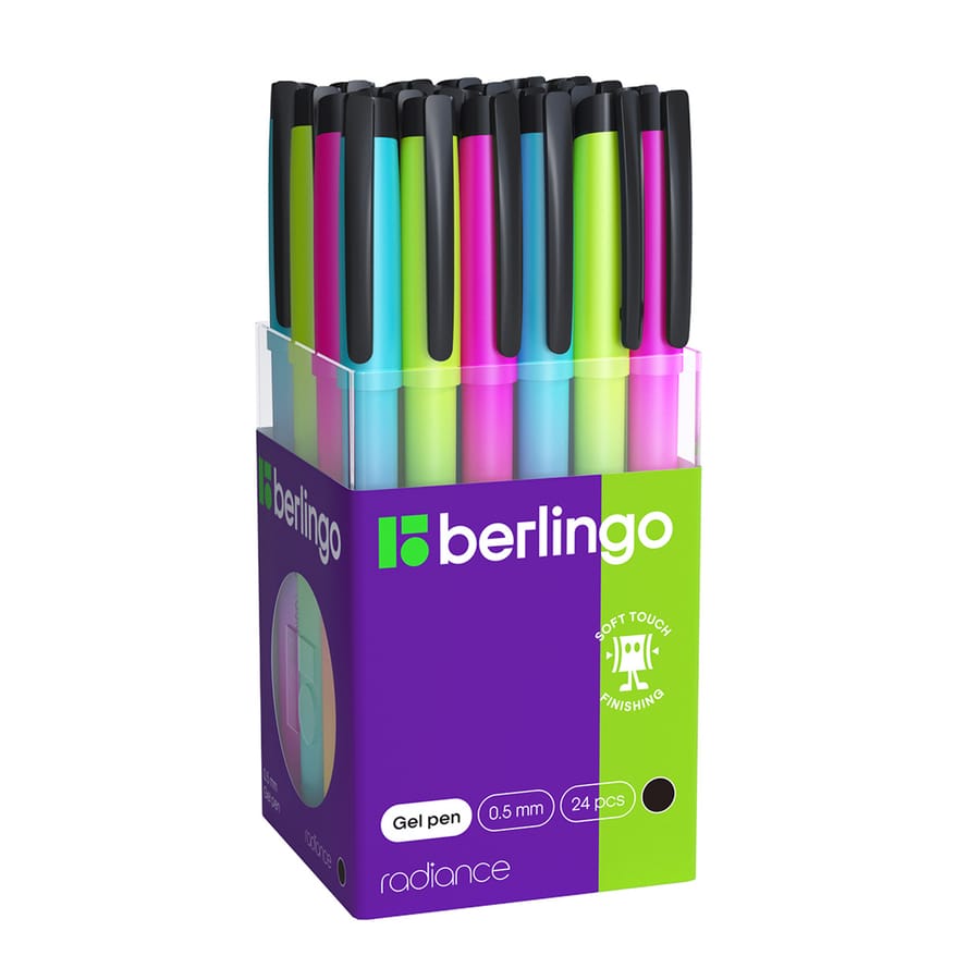 Ручка гелевая автоматическая Berlingo "Classic Gel" черная, 0,5мм, грип CGp_50016