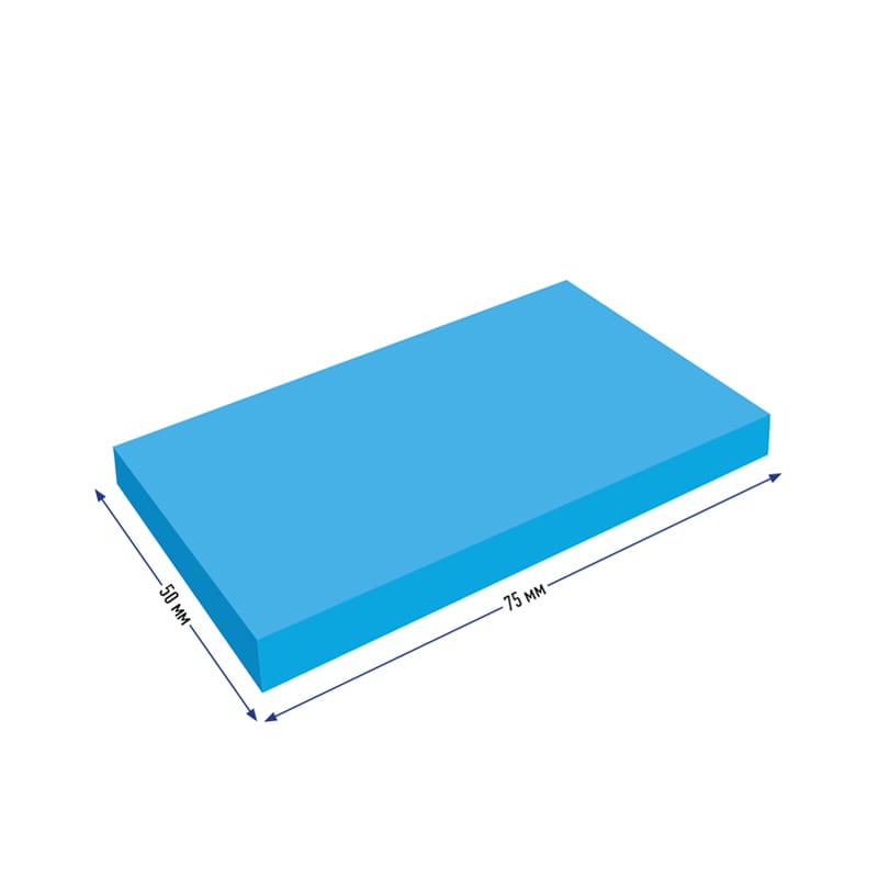 Самоклеящийся блок Berlingo "Ultra Sticky", 50*75мм, 80л, синий неон LSn_39412