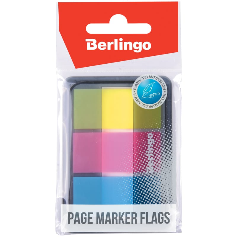 Флажки-закладки Berlingo, 45*20мм, 20л*3 неоновых цвета, в дисп LSz_45201