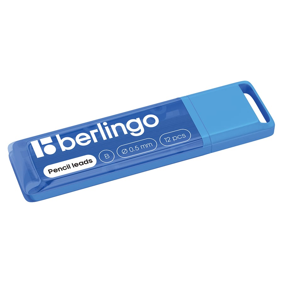 Грифели для механических карандашей Berlingo, 12шт., 0,5мм, B BSg_12003