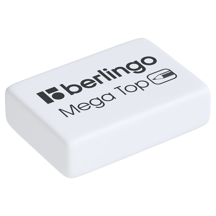 Ластик Berlingo "Mega Top", прямоугольный, натуральный каучук, 26*18*8мм BLc_00014