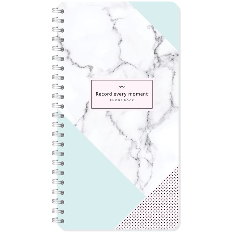 Телефонная книга А5, 80л., на гребне OfficeSpace "Стиль. Marble design", с высечкой Тк80г_39172