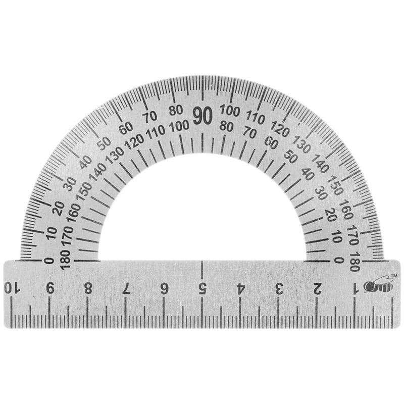 Транспортир 10см, 180° ArtSpace, металлический, ТС-10 ТС-10-532