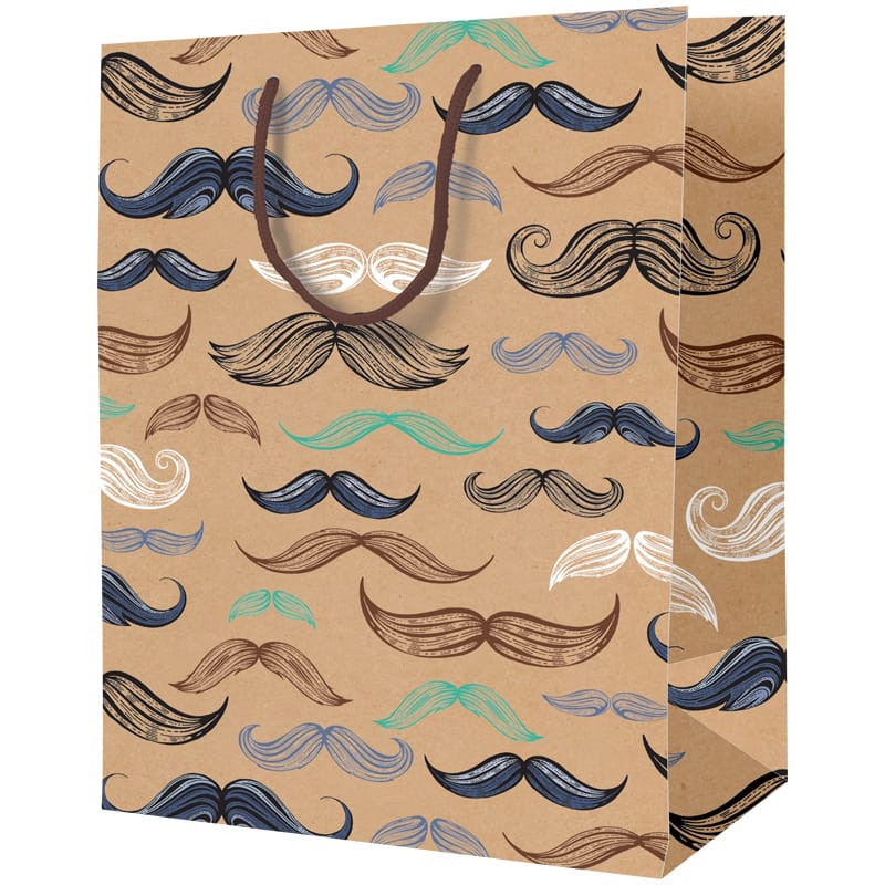 Пакет подарочный 26*32*12см ArtSpace "Moustache", крафт