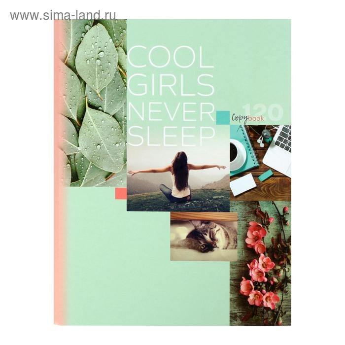 Тетрадь на кольцах А5, 120л., BG "Сool girls", глянцевая ламинация