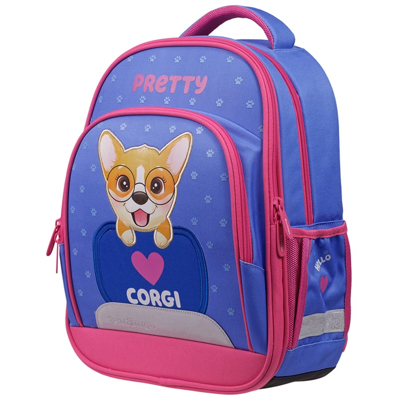 Ранец Berlingo облегченный Flash "Pretty corgi" 37*28*16см, 2 отделения, 3 кармана, анатомическая сп