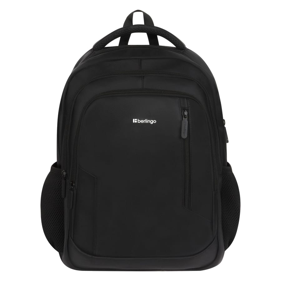 Рюкзак Berlingo City "Comfort black" 42*29*17см, 3 отделения, 3 кармана, отделение для ноутбука, USB