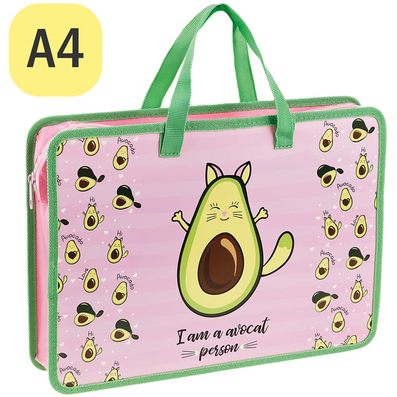 Папка с ручками А4 ArtSpace "Avocat Person", пластик, на молнии, 45мм ПТЛ-14_42145