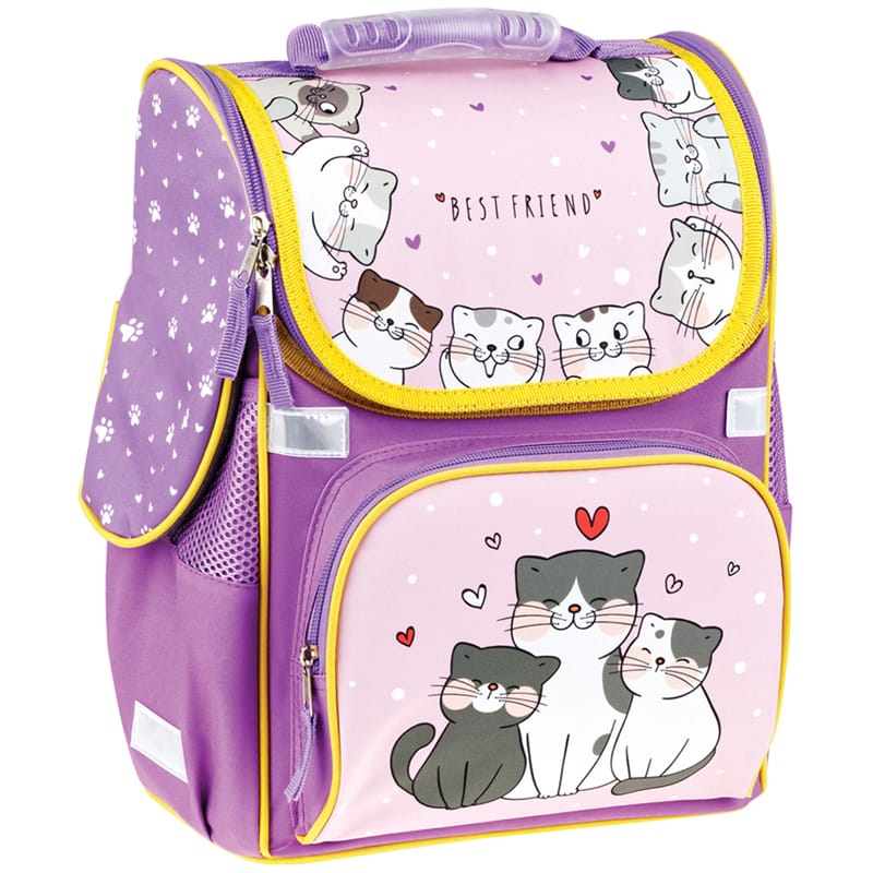 Ранец ArtSpace Junior "Meow" 37*28*21см, 1 отделение, 3 кармана, анатомическая спинка Uni_17708