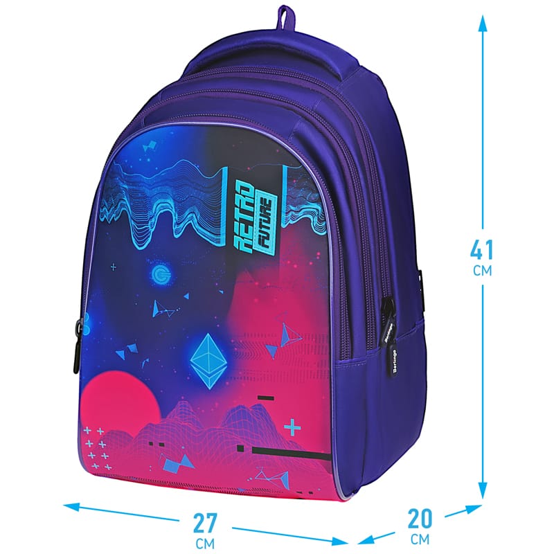 Рюкзак Berlingo inStyle "Retro Future" 41*27*20см, 3 отделения, 1 карман, эргономичная спинка RU080S