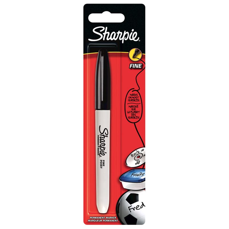 Маркер перманентный Sharpie "Fine" черный, пулевидный, 1мм, блистер 1985857