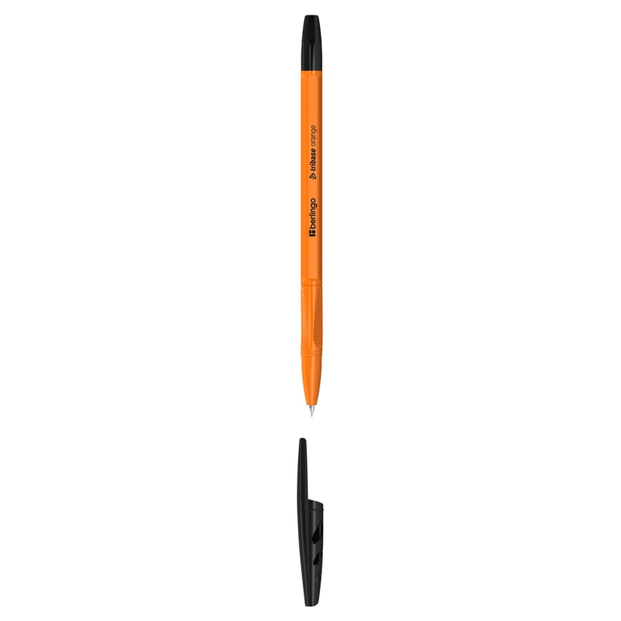 Ручка шариковая Berlingo "Tribase Orange" черная, 0,7мм CBp_70911