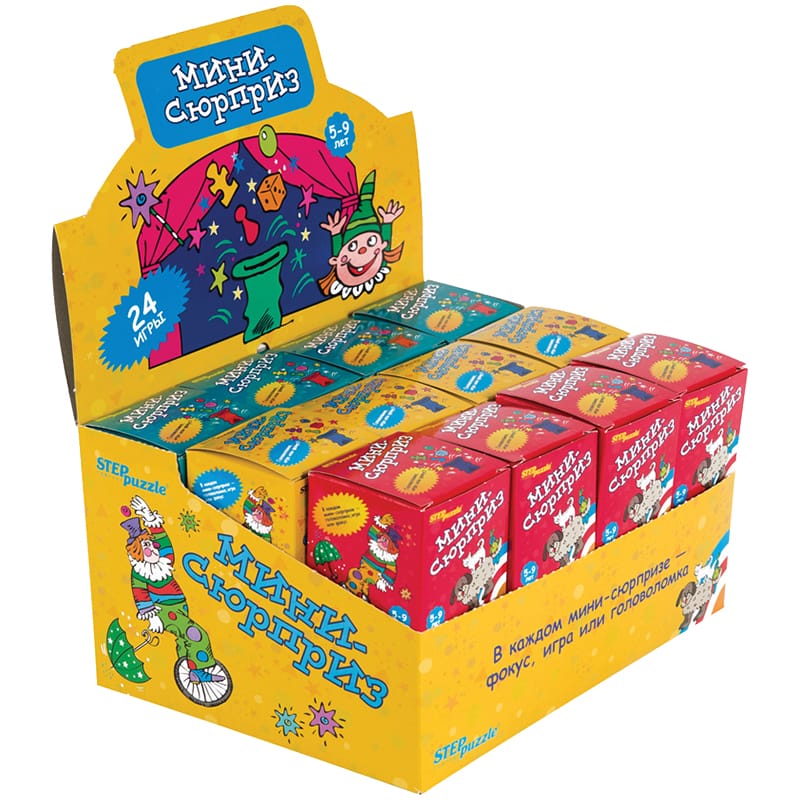 Игра настольная Step Puzzle "Мини-Сюрпризы", картонная коробка 76098