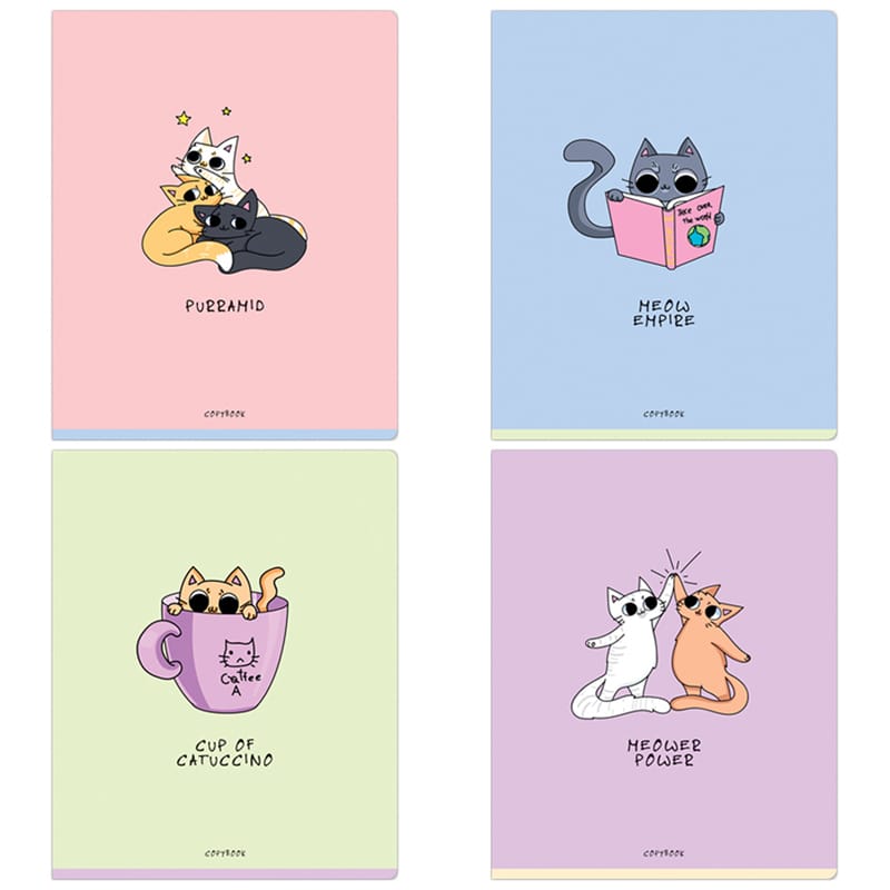 Тетрадь 48л., А5, клетка ArtSpace "Рисунки. Joky Cats", эконом Т48кС_42926