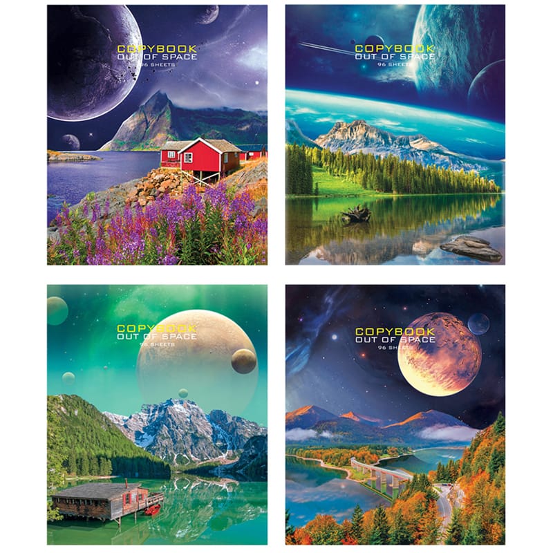 Тетрадь 96л., А5, клетка BG "Out of space", эконом Т5ск96 9852
