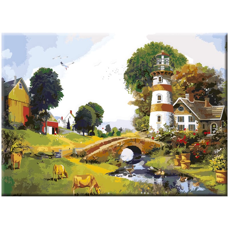 Холст на картоне с эскизом Сонет "Пейзаж", 30*40см 141756