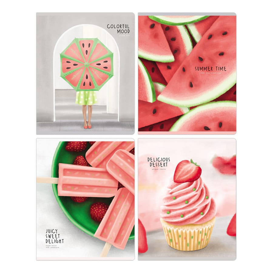 Тетрадь 48л., А5, клетка BG "Summer dessert", матовая ламинация Т5ск48_лм 11058