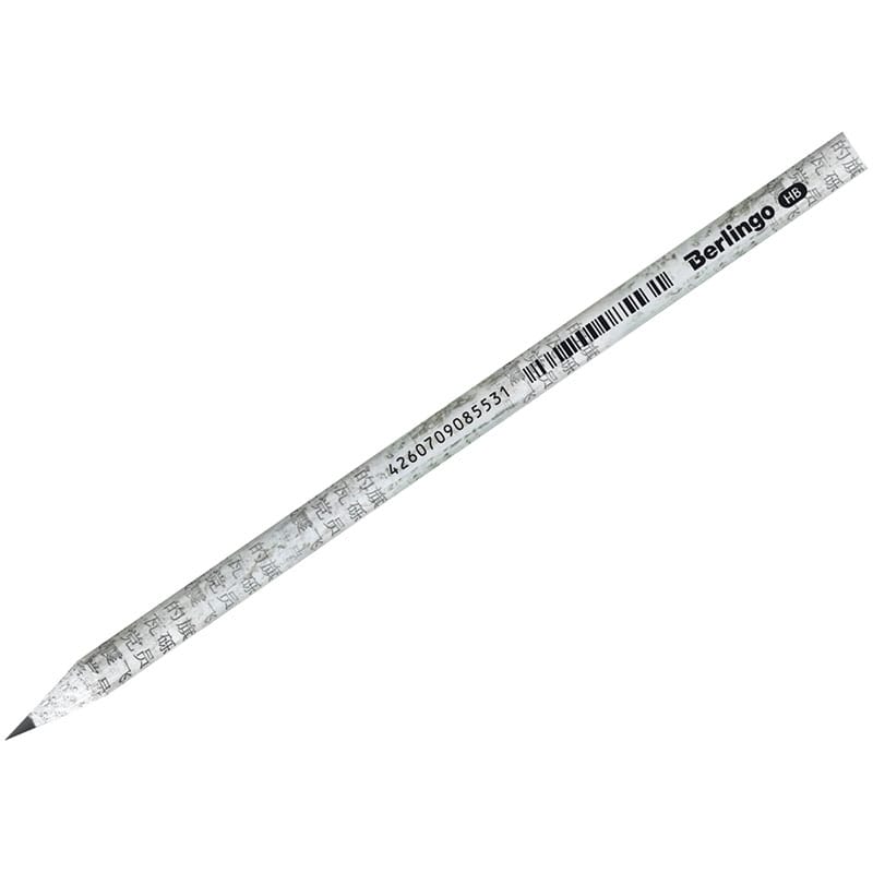 Карандаш ч/г Berlingo "Paper Pencil" HB, из переработанной бумаги, круглый, заточен BP01321