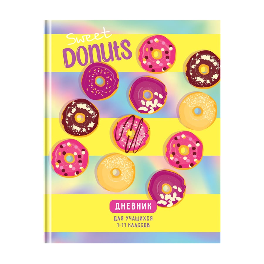 Дневник 1-11 кл. 48л. (твердый) BG "Sweet donuts", глянцевая ламинация Д5т48_лг 11493