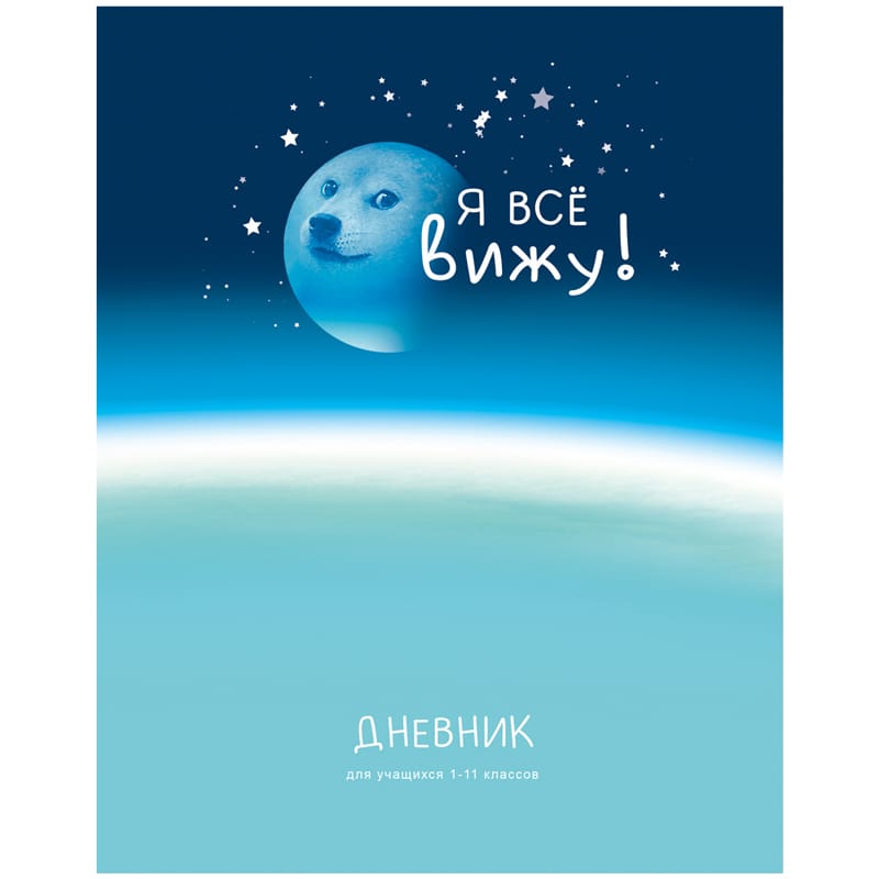Дневник 1-11 кл. 48л. (твердый) BG "Я все вижу", ма/лам., выб. лак Д5т48_лм_вл 10239