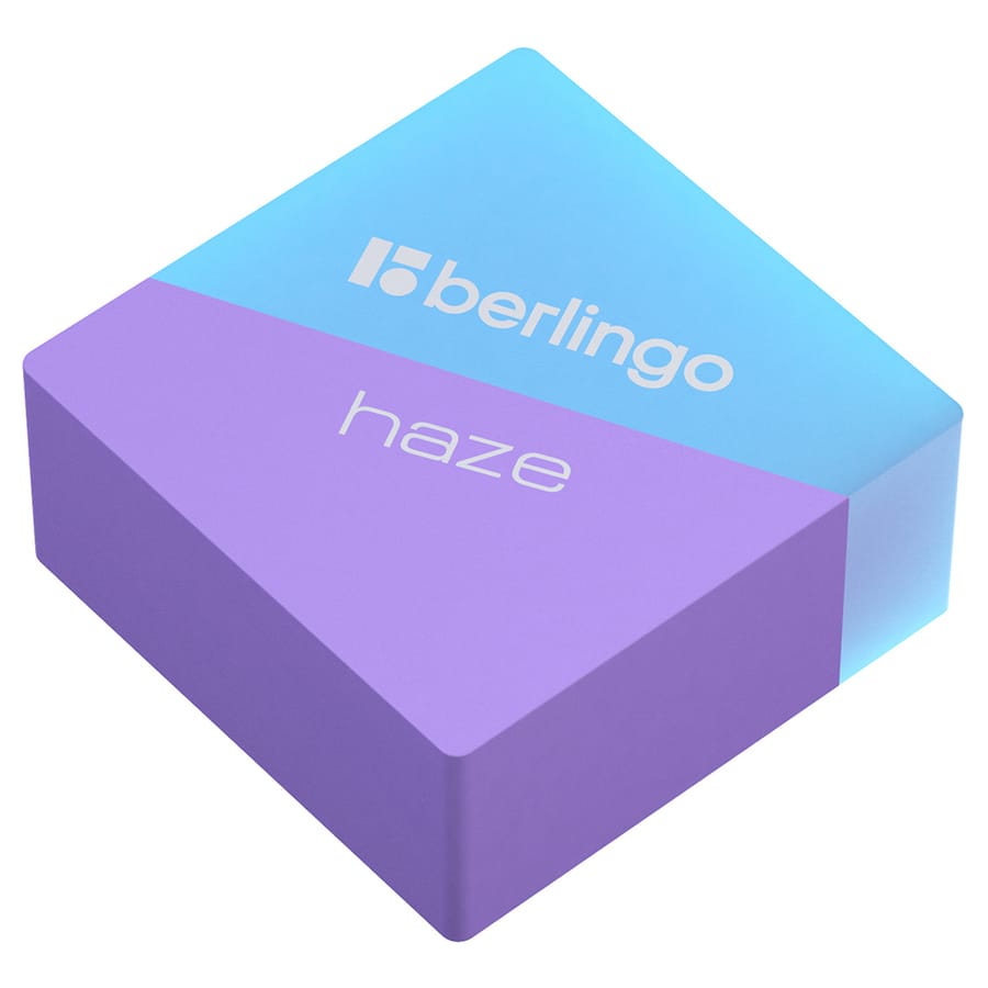 Ластик Berlingo "Haze ", прямоугольный, цвета ассорти, 34*34*14мм BLc_00490