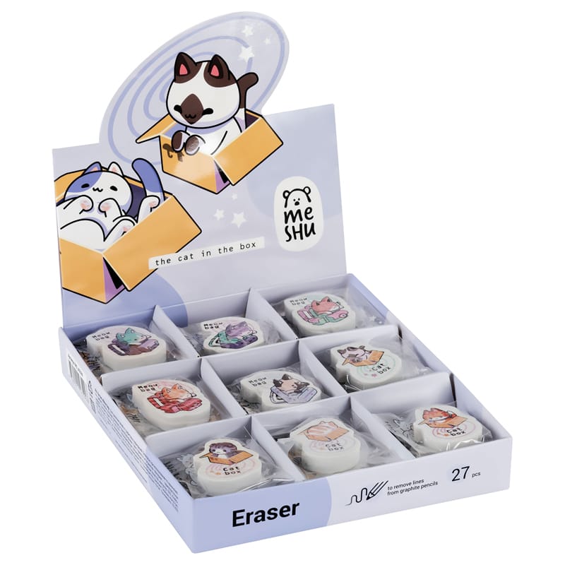 Ластик MESHU "Meow-bag", фигурный, термопластичная резина, 40*30*13мм MS_45598