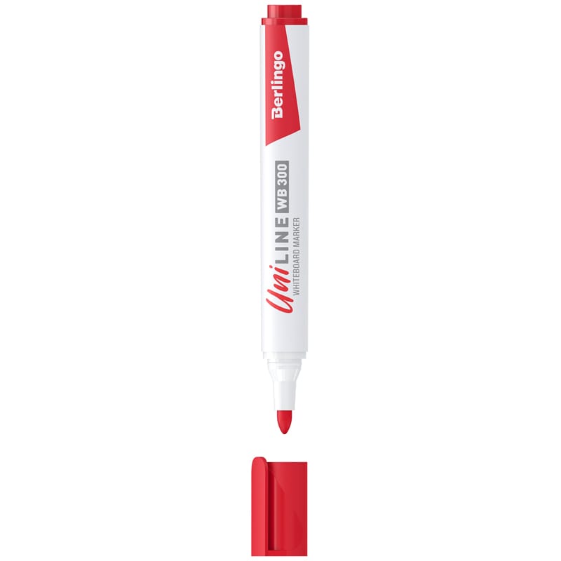 Маркер для белых досок Berlingo "Uniline WB300", красный, пулевидный, 3мм PM6412